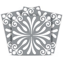 4" X 4" Gray And White Spire Peel And Stick Removable Tiles