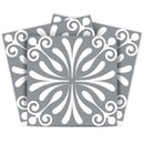 4" X 4" Gray And White Spire Peel And Stick Removable Tiles