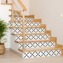 7" X 7" Dark Gray And White Tri Peel And Stick Tiles