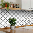 7" X 7" Dark Gray And White Tri Peel And Stick Tiles
