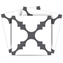 7" X 7" Dark Gray And White Tri Peel And Stick Tiles