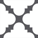 7" X 7" Dark Gray And White Tri Peel And Stick Tiles