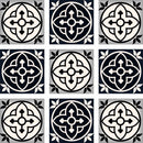 4" X 4" Black And White Rory Peel And Stick Removable Tiles