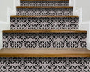 4" X 4" Black And White Orchid Peel And Stick Removable Tiles