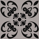 4" X 4" Black And White Orchid Peel And Stick Removable Tiles