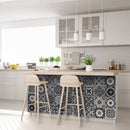 4" X 4" Black White And Tan Peel And Stick Removable Tiles