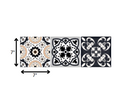 4" X 4" Black White And Tan Peel And Stick Removable Tiles