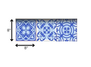 5" X 5" Dark And Light Blue Mosaic Peel And Stick Removable Tiles