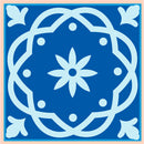 5" X 5" Dark And Light Blue Mosaic Peel And Stick Removable Tiles