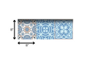 4" X 4" Ocean Blue Mosaic Peel And Stick Removable Tiles