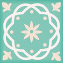 4" X 4" Aquamarine Mosaic Peel And Stick Removable Tiles