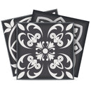 6" X 6" Shades Of Black Mosaic Peel And Stick Removable Tiles