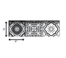 6" X 6" Shades Of Black Mosaic Peel And Stick Removable Tiles
