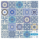 4" X 4" Blue Gray Yellow Pop Peel And Stick Removable Tiles