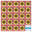 4" X 4" Blue Gray Yellow Pop Peel And Stick Removable Tiles