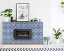 4" X 4" Wedgwood Blue And White Peel And Stick Removable Tiles