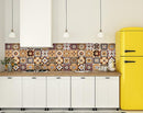 4" X 4" Shades Of Brown Mosaic Peel And Stick Removable Tiles