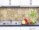 4" X 4" Vintage Brown And White Peel And Stick Removable Tiles