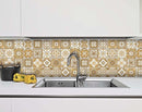 4" X 4" Vintage Brown And White Peel And Stick Removable Tiles