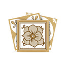 4" X 4" Vintage Brown And White Peel And Stick Removable Tiles