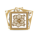 4" X 4" Vintage Brown And White Peel And Stick Removable Tiles