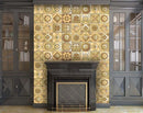 4" X 4" Vintage Beige And White Peel And Stick Removable Tiles