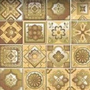 4" X 4" Vintage Beige And White Peel And Stick Removable Tiles