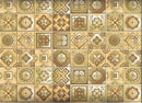 4" X 4" Vintage Beige And White Peel And Stick Removable Tiles