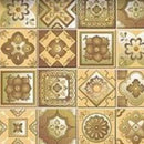 4" X 4" Vintage Beige And White Peel And Stick Removable Tiles