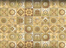 4" X 4" Vintage Beige And White Peel And Stick Removable Tiles