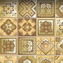 4" X 4" Vintage Beige And White Peel And Stick Removable Tiles