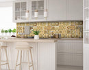 4" X 4" Vintage Beige And White Peel And Stick Removable Tiles
