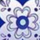 4" X 4" Vintage Turq Blue And White Peel And Stick Removable Tiles