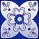 4" X 4" Vintage Turq Blue And White Peel And Stick Removable Tiles