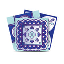4" X 4" Vintage Turq Blue And White Peel And Stick Removable Tiles