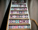 4" X 4" Vintage Turq Blush And Mauve Peel And Stick Removable Tiles