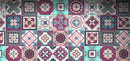 4" X 4" Vintage Turq Blush And Mauve Peel And Stick Removable Tiles