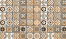 4" X 4" Shades Of Taupe Mosaic Peel And Stick Removable Tiles