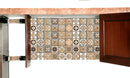 4" X 4" Shades Of Taupe Mosaic Peel And Stick Removable Tiles