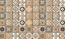 4" X 4" Shades Of Taupe Mosaic Peel And Stick Removable Tiles