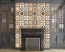 4" X 4" Shades Of Taupe Mosaic Peel And Stick Removable Tiles