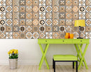 4" X 4" Shades Of Taupe Mosaic Peel And Stick Removable Tiles