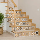 4" X 4" Shades Of Taupe Mosaic Peel And Stick Removable Tiles