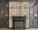 4" X 4" Shades Of Taupe Mosaic Peel And Stick Removable Tiles