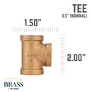 1/2 in. Red Brass Tee