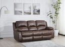 Brown Faux Leather Sofa and Loveseat Set Two Piece
