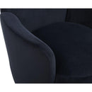 Velvet Swivel Barrel Chair, Swivel Accent Chairs Armchair for Living Room, Reading Chairs for Bedroom Comfy, Round Barrel Chairs with Gold Stainless Steel Base (Black)