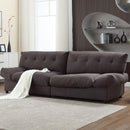 Cloud Style Sofa, Teddy Velvet Fabric, Comfy Padded Cloud Couch for Living Room, Apartment