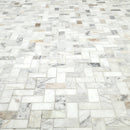 Arabescato Venato White 1"x2" Herringbone Honed Marble Mesh Mounted Mosaic Tile - MSI Collection