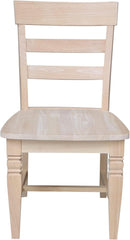 Two Java Dining Chairs Unfinished Parawood 225 Lb Capacity